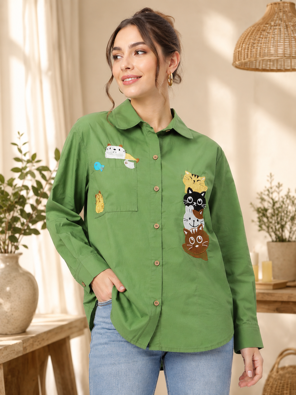 Flower Shirt Full Sleeve
