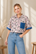 Half Sleeve Crop Shirt