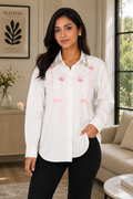 Mad Love Women's Floral Full Sleeve Shirt