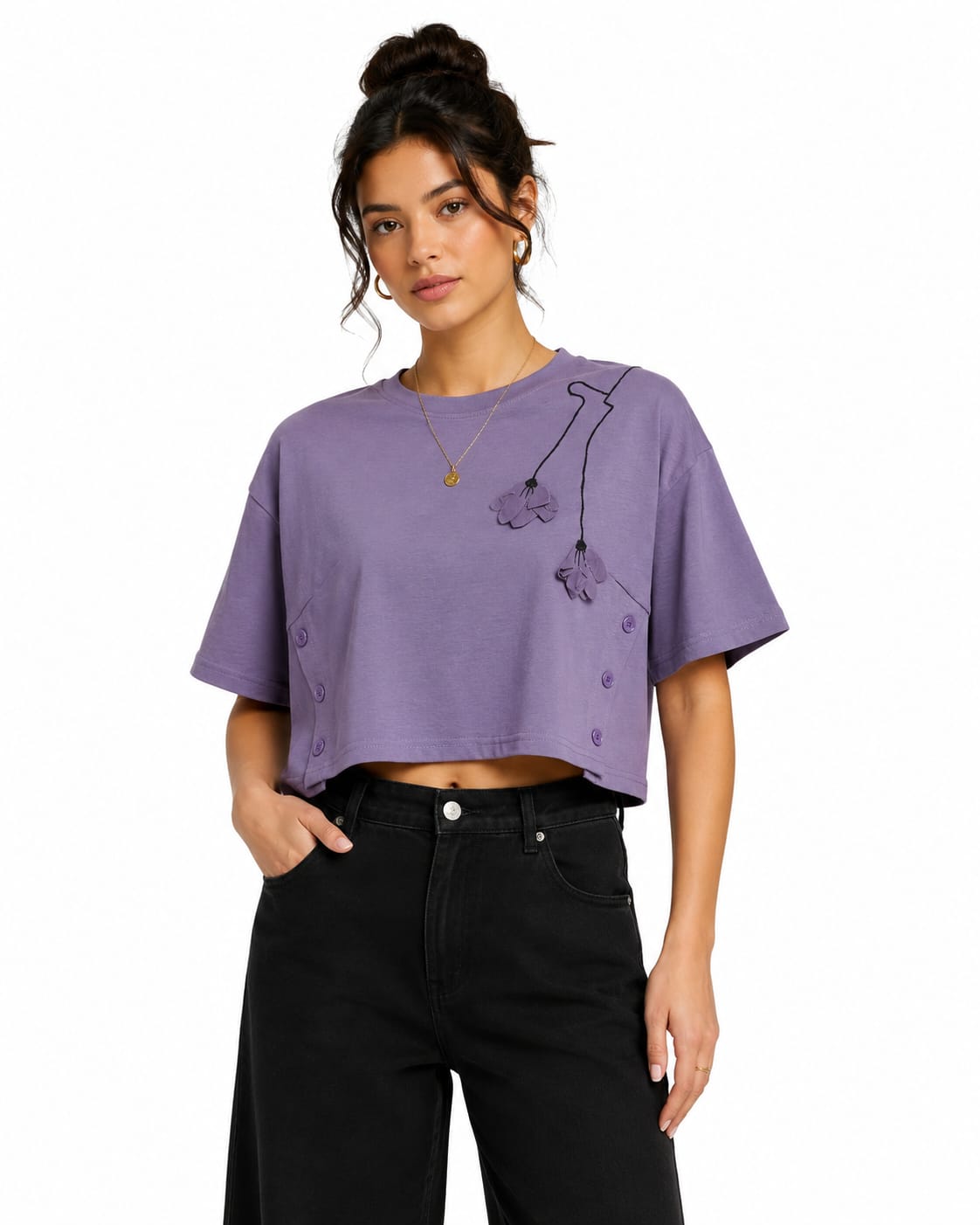 Mad Love Women’s Neon Lime Oversized Crop T-Shirt | Streetwear Casual Relaxed Fit Half Sleeve Crop Top | Fashion Crop Tee for Athletic, Slim & Rectangle Body Shapes