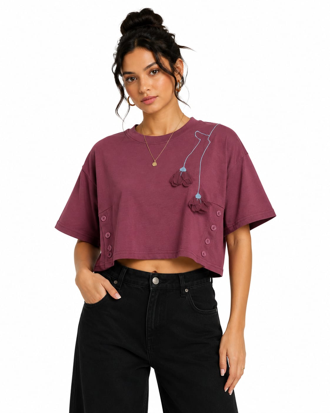 Mad Love Women’s Neon Lime Oversized Crop T-Shirt | Streetwear Casual Relaxed Fit Half Sleeve Crop Top | Fashion Crop Tee for Athletic, Slim & Rectangle Body Shapes
