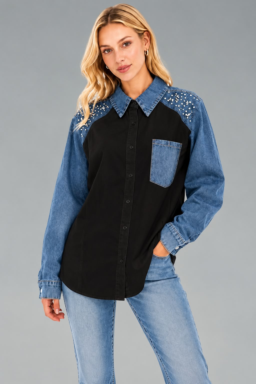 Denim Shirt For Woman