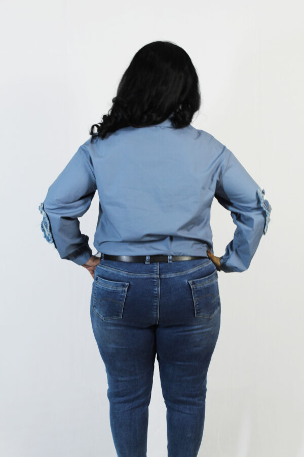 Butterfly Drift Denim Shirt - Image 3