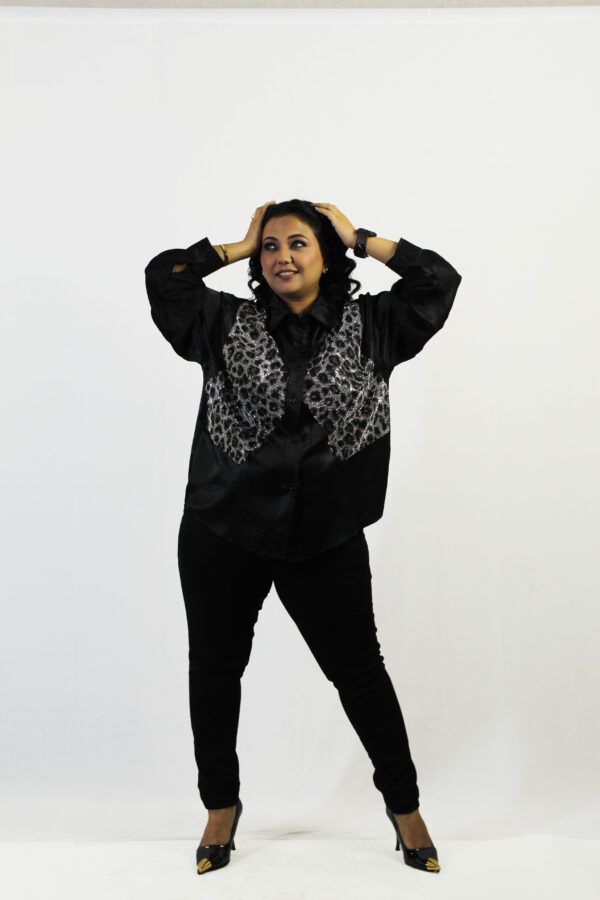 Midnight Flare Sequin Edit Shirt - Image 2