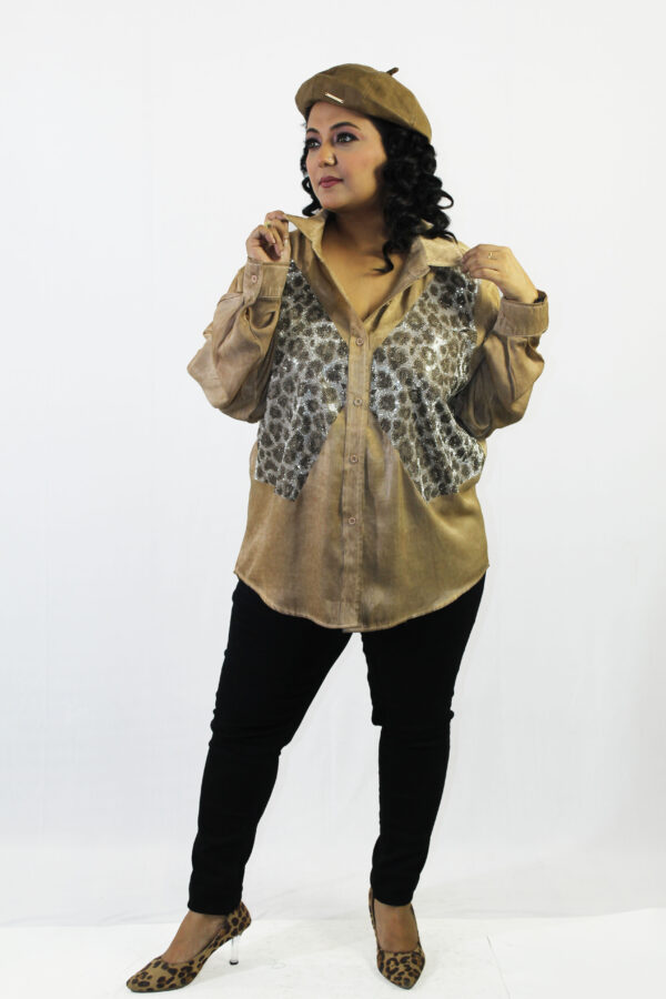 Midnight Flare Sequin Edit Shirt - Image 11