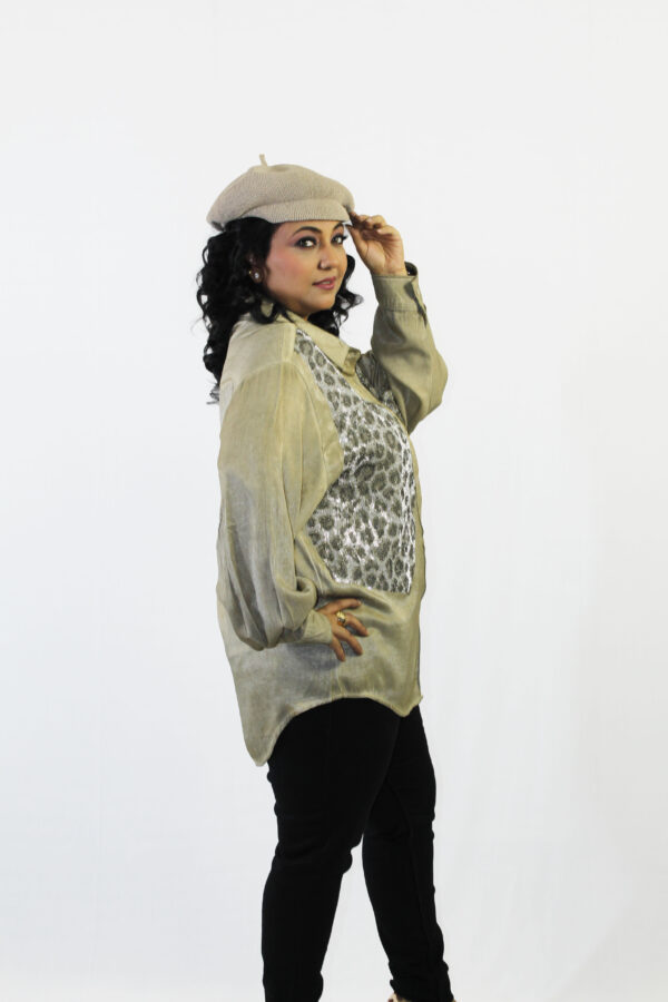 Midnight Flare Sequin Edit Shirt - Image 14