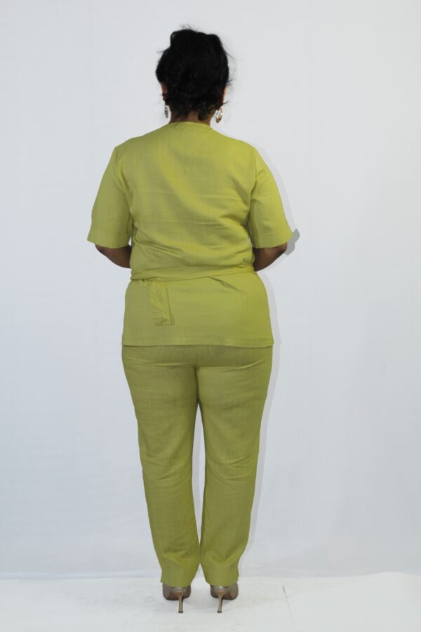 Linen Cord Set Lime Green - Image 3