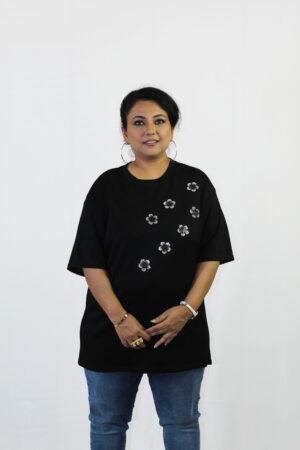 Midnight Bloom Black T Shirt