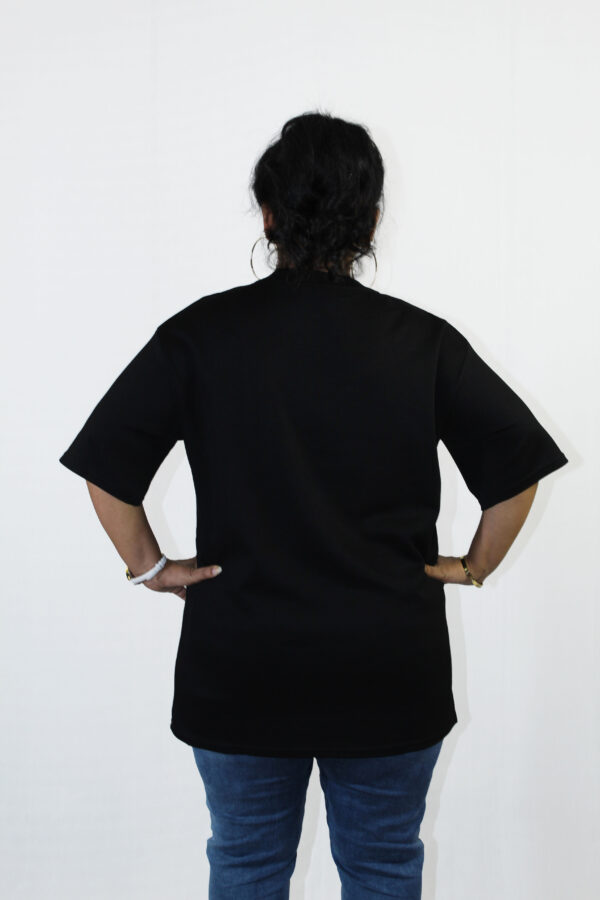 Midnight Bloom Black T Shirt - Image 3