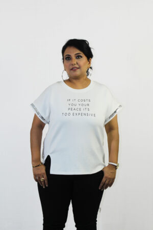 Chill Script Statement White Top