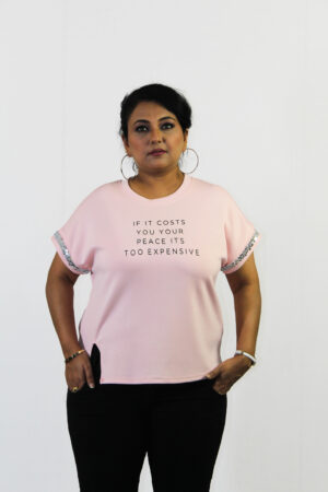 Chill Script Statement Pink Top