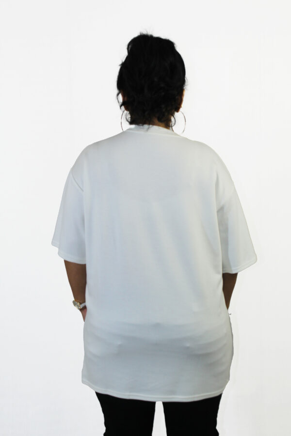 Sparkle Knot Street Fit White T shirt - Image 3