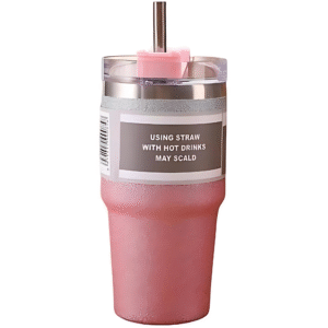 Madlove 600ml Sparkling Stainless Steel Coffee Mug (Pink)